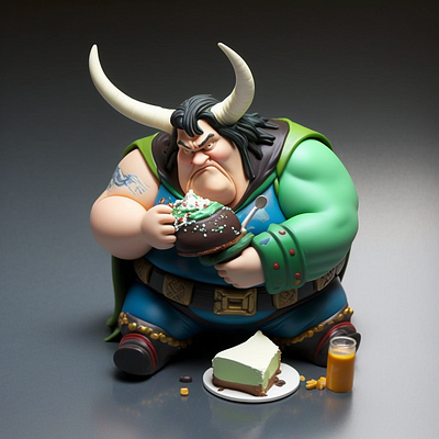 Fat Loki Miniature 3d art design digital design graphic design