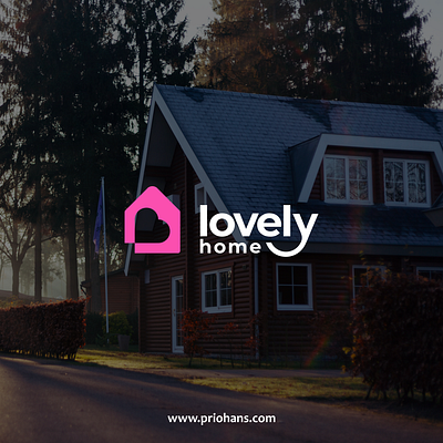 Lovely Home Logo animation app brand branding color design home home logo icon illustration logo love logo minimal prio hans typography ui ux vector web website