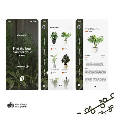 Plant Shopping App app branding design graphic design logo typography ui ux