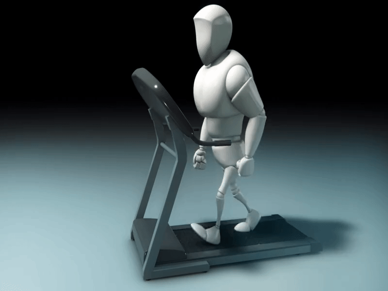 Treadmill Walk 3d animation