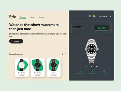 Watch web page design app design typography ui ux