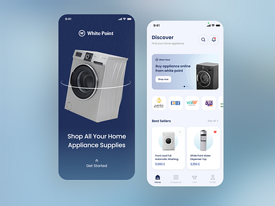 White Point | Mobile App app home appliances redesign ui ui design washer