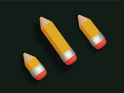 Pencil 3D Illustration 3d illustration 3d vector clay modeling vector pencil