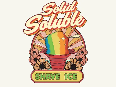 Solid Soluble Shave Ice clasic graphic design hipster illustration retro shave ice tshirt design