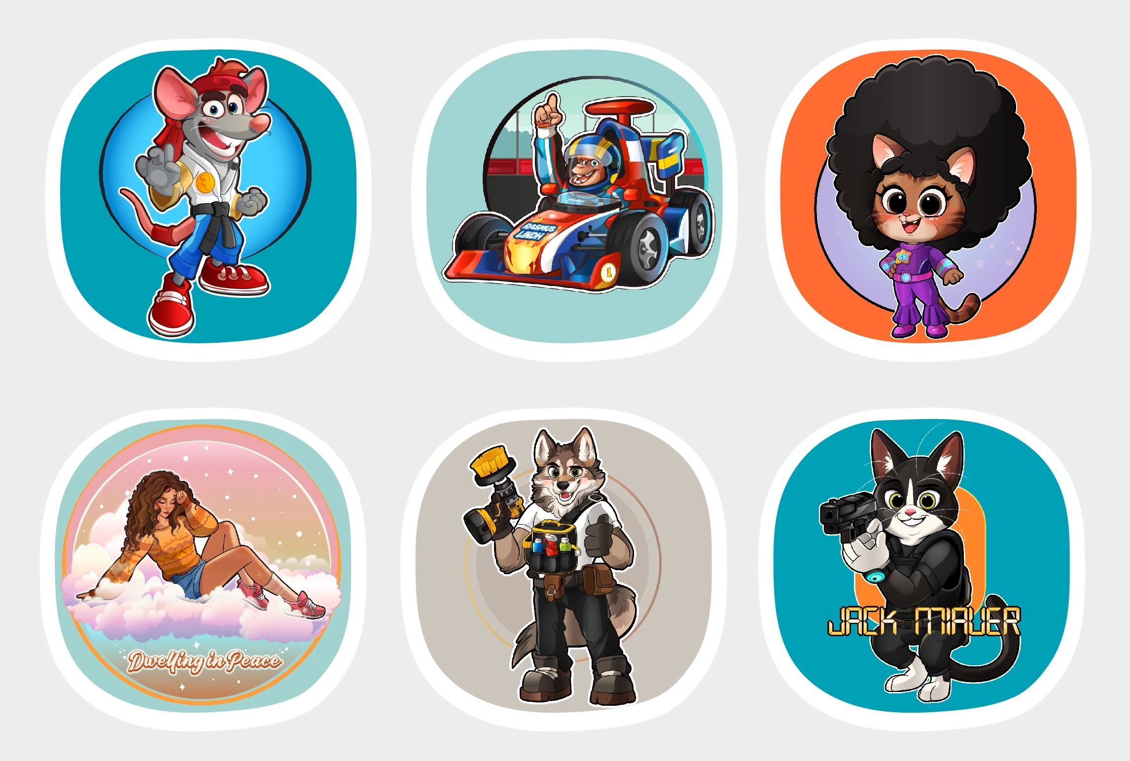 Funny Animal & Human Logo Designs animal art branding cartoon character creative design drawing illustration logo mascot vector