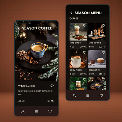 Coffee shop mobile app app coffeeshop mobileapp mobille ui uidesign visualdesign