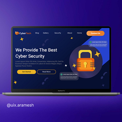 Landing page for Cyber Security website(practice work) cybersecurity design figma graphic design mockup ui uix ux website