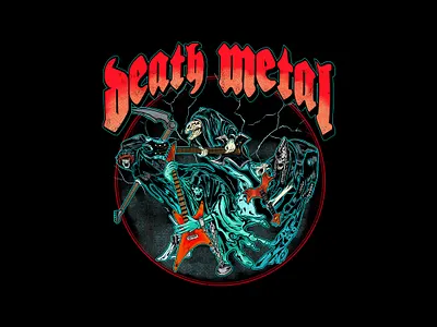 Death Metal Nighthaunt Faction Warhammer 40,000 clasic death metal game illustration nighthaunt retro rocker rocker merch tshirt design vintage tshirt