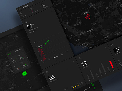 Digital Twin - Properties portfolio dashboard admin interface analytics black dark dashboard dark them dashboard dashboard design dashboard ux ui graphs map view portfolio stats ui ux ux ui dashboard