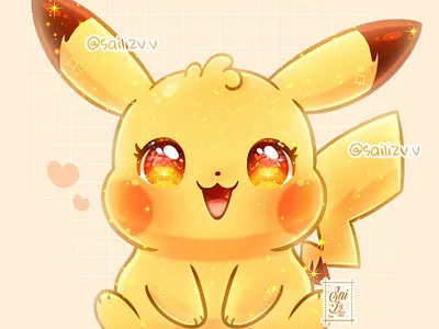 POKEMON PIKACHU FANART by sailizv.v adorable adorable lovely artwork concept creative cute art design digitalart picachu