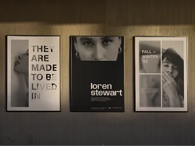 Posters for Loren Stewart | E-commerce redesign design figma online store redesign ui user interface ux uxui design