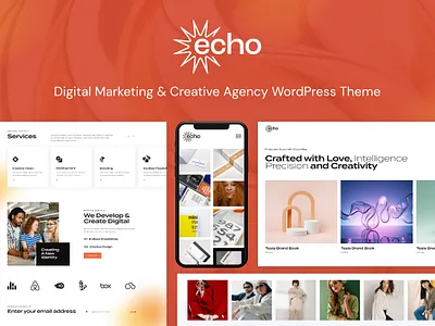Echo - Digital Marketing & Creative Agency WordPress Theme design illustration logo web design web development webdesign woocommerce wordpress wordpress theme wordpress themes