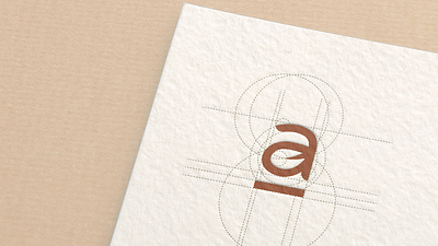Simple mark for wellness brand a contemporary curved custom letter femenine geometrical grounded leaf letter a lettering minimalist modern monogram simple soft wellness