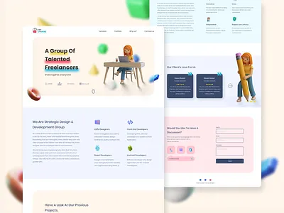 Freelancers Website Concept branding design development freelance freelance designers illustration logo logo design mobile app design ui design ux design website design