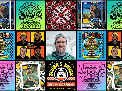 Art vs Artist adobe branding character graphic design hiphop illustration illustrator logo mascot merch msg317 portrait trading card vector