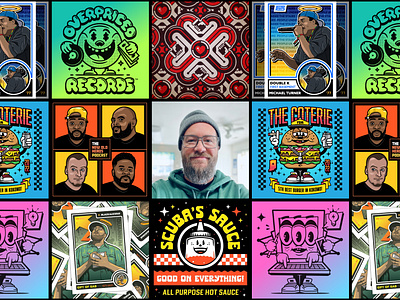 Art vs Artist adobe branding character graphic design hiphop illustration illustrator logo mascot merch msg317 portrait trading card vector