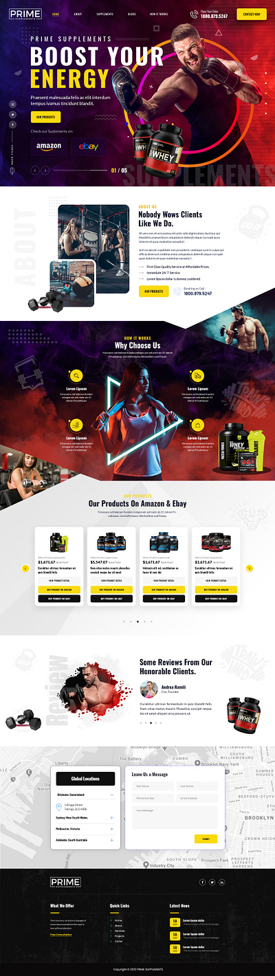 Supplements 3d animation graphic design logo motion graphics ui