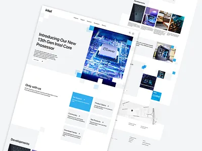 Intel - web site design figma intel intel web site it landing page redesign ui ux web web site