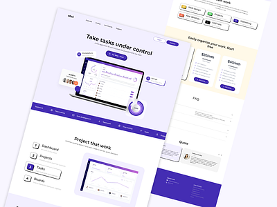 Task manager - landing page download figma free landing page taks manager task manager app ui ux web web design web site web task manager