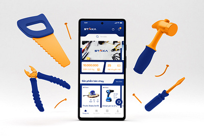 Staka - Online store mechanic app design graphic design ui ux