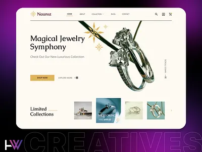 Jewelry UI beauty branding craftsmanship design elegance exclusivity figma graphic design high end illustration interactive luxury product categories refinement responsive sophistication ui uiux upscale webdesign