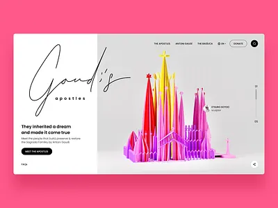 Gaudi's Apostles 3d branding design graphic design logo ui ux website