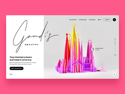 Gaudi's Apostles 3d branding design graphic design logo ui ux website