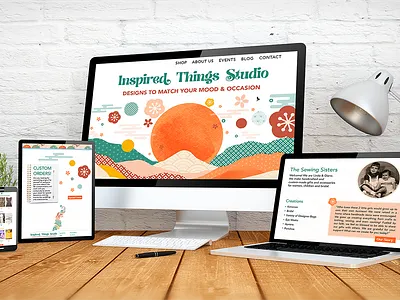 Website Design & Branding artistic logo branding graphic design illustration logo ui ux vector website design