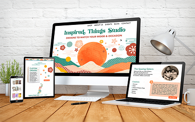 Website Design & Branding artistic logo branding graphic design illustration logo ui ux vector website design