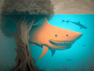 Shark graphic design motion graphics shark