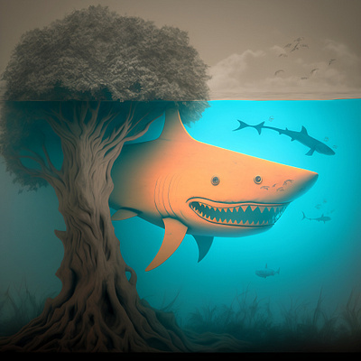 Shark graphic design motion graphics shark