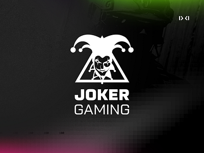 JOKER GAMING LOGOTYPE branding computer design esports good graphic green humor illustration joker league logo logotype mascot media pink play purple social website