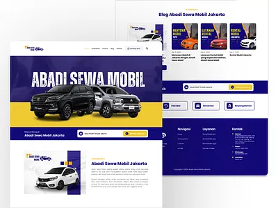 Abadi Sewa Mobil Jakarta - Rent Car Solution Website branding graphic design ui ux