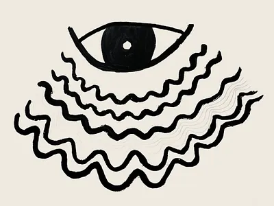 The Waves (still frame of animation gif) eye illustration the sea waves