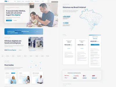 Website Clínica Digital de Saúde design figma graphic design health healthcare ui web webdesigner website