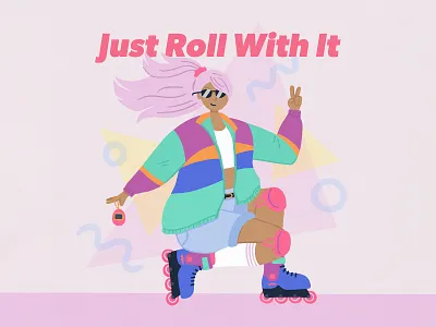 Roll With It illustration illustrator typography
