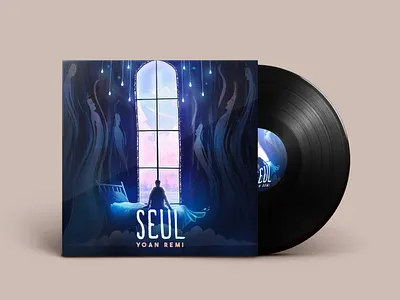 Seul album cover branding design digital drawing graphic design illustration music scenery single cover visual identity