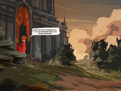 The Queen who slept for too long book comic digital drawing illustration landscape scenery