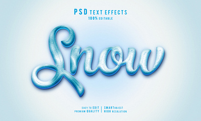 Creative Snow 3d editable text effects 3d 3d editable text effect 3d text 3d text effect branding d design effects graphic design logo snow snow text effects text effect typography winter text effect