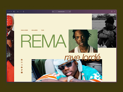 Rema - A Golden Canon Grid Exploration design golden canon grid grid exploration ui user interface
