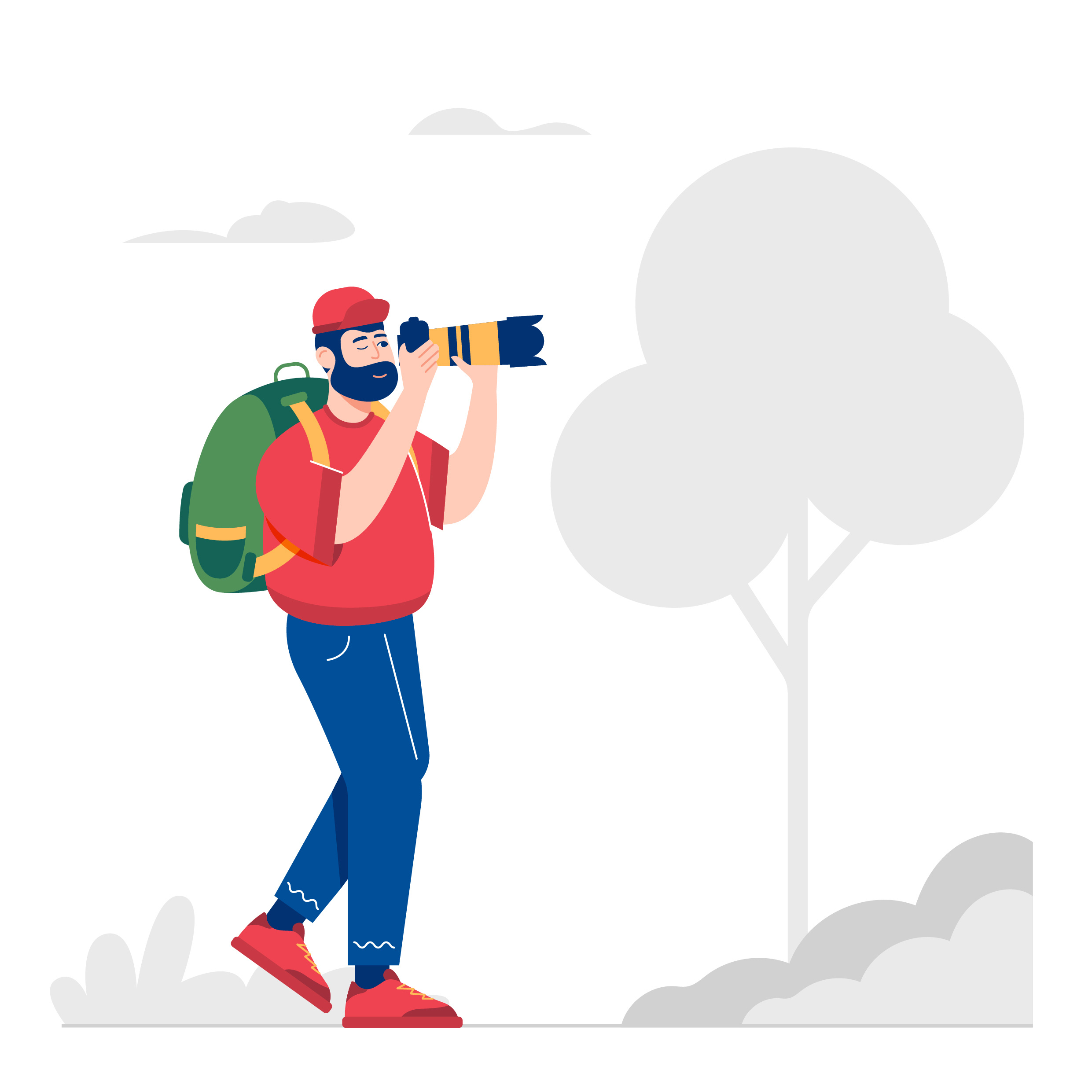 Traveler character illustration