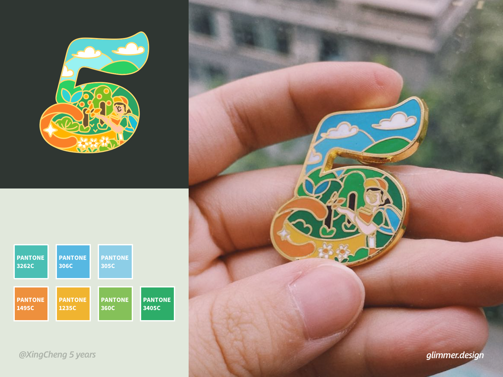 Example of The fifth anniversary badge