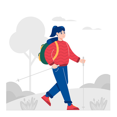Traveler character illustration