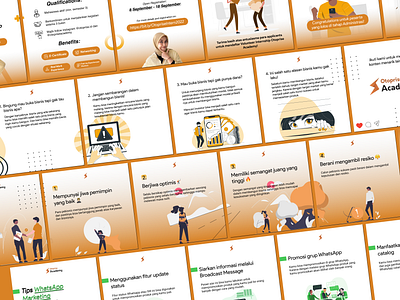 Otoprise Instagram Posts Design 3d animation app branding color design feed good graphic design great illustration instagram logo motion graphics orange otoprise post poster ui vector