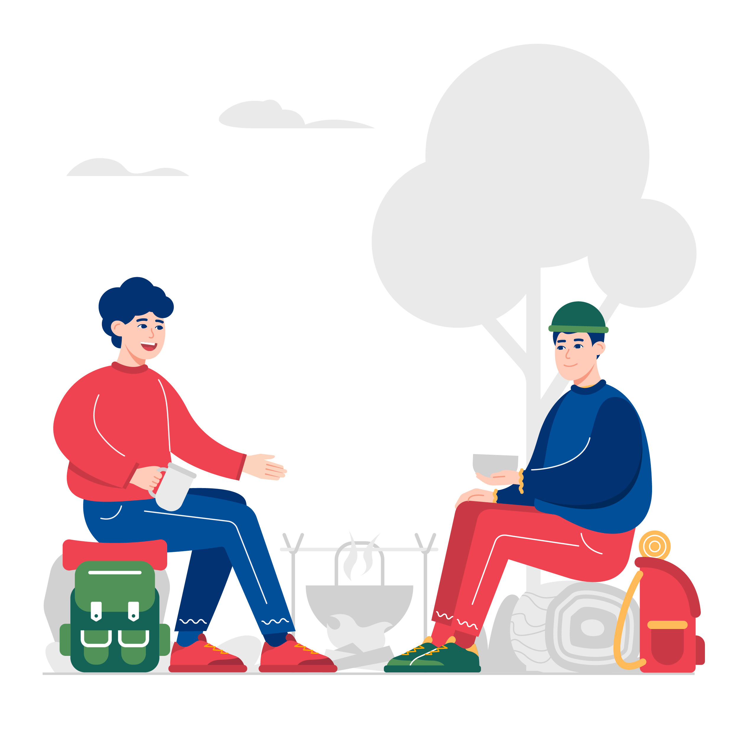 Traveler character illustration