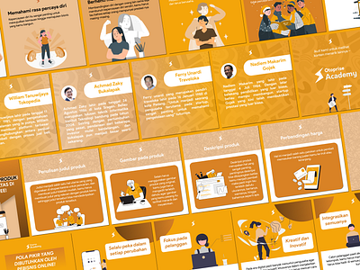 Otoprise Instagram Posts Design 3d animation app branding clean color design feed graphic design illustration instagram logo motion graphics orange otoprise post poster ui vector white