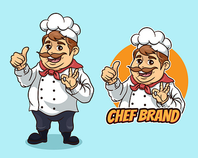 Chef Mascot branding chef design graphic design illustration logo mascot vector