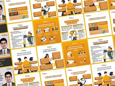 Otoprise Instagram Posts Design 3d animation app branding clean color design feed graphic design illustration instagram logo motion graphics orange otoprise post poster ui vector white