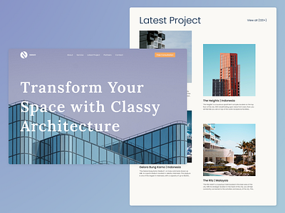 Architecture - Landing Page cta digital present design exploration digital present graphic design landing page ui user centric web design