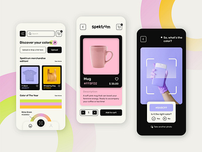 Spektrum - Color Maker Apps app apps color color maker app colorful colour creative design graphic design landing page mobile app mobile apps mobile design pastel ui uiux user interface